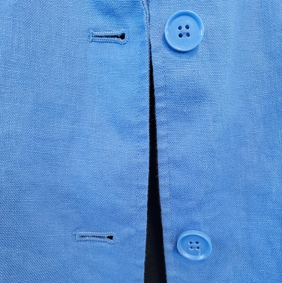 Kim Rogers blue linen blazer 🛍 HP 🛍 - Picture 4 of 6